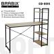 Стол на металлокаркасе BRABIX LOFT CD-005,1200х520х1200 мм, 3 полки, цвет дуб натуральный, 641223 главное фото в маленьком размере