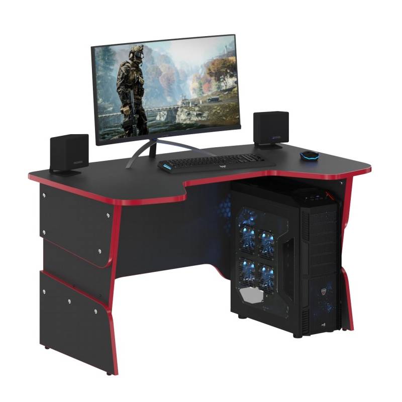 Стол игровой STG 1385 (антрацит-красный) главное фото