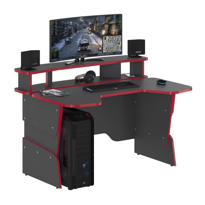 Стол игровой STG 1390 (антрацит-красный) главное фото